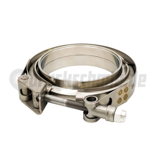 Edelstahl V-Band Set mit Schelle und Anschweißringe – Bild 2