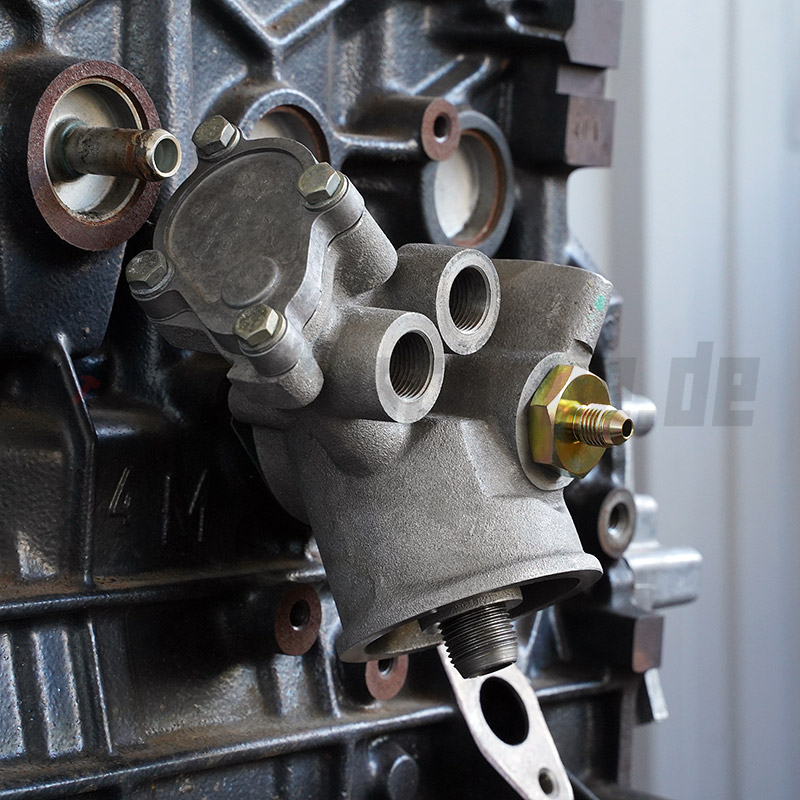 Hohlschraube Ölfilterkonsole / Ölfilterflansch mit Dash Anschluss Audi 5 Zylinder – Bild 2