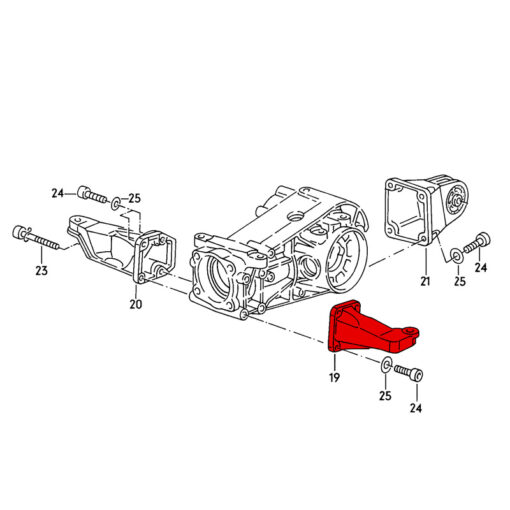 Audi S2 Quattro Coupe Typ89 Differentialhalter links Fahrerseite Stahl – Bild 3