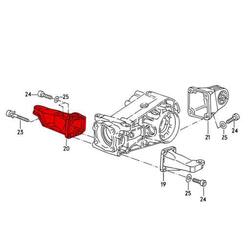 Audi S2 Quattro Coupe Differentialhalter für große Auspuffanlagen – Bild 4