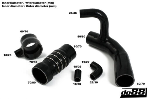 do88 - Audi UrQuattro 20V RR Silikon Turbo Druckschläuche – Bild 2