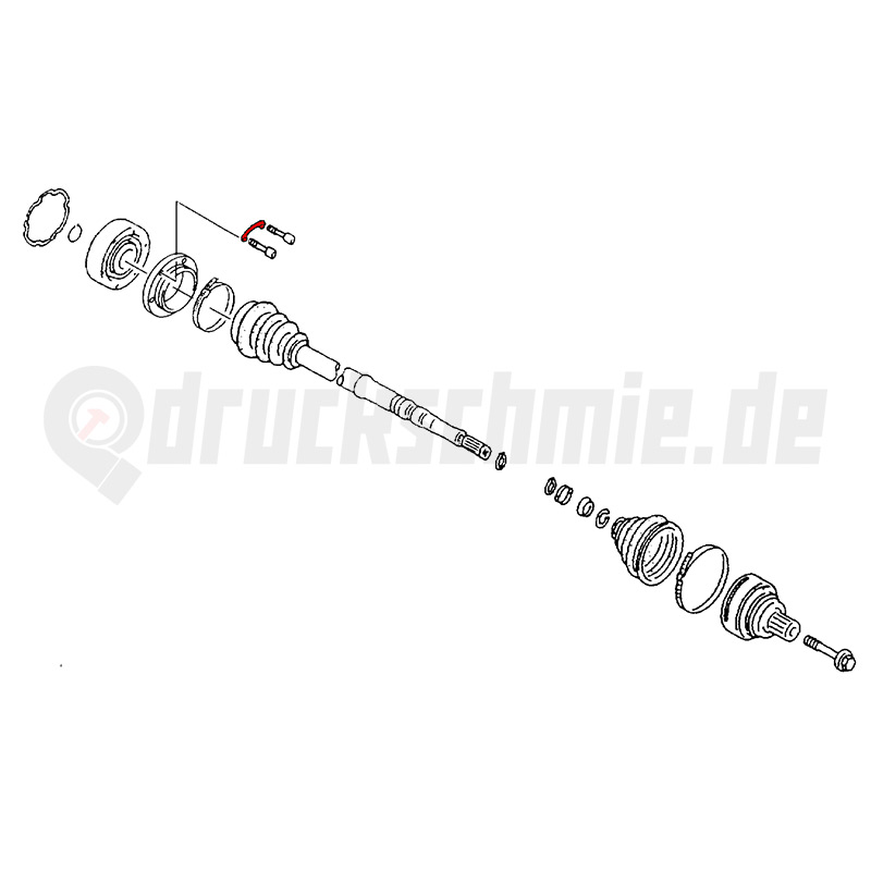 Unterlegplatte Antriebswellen Innengelenk Audi S2 / RS2 - vgl. 443407357 – Bild 2