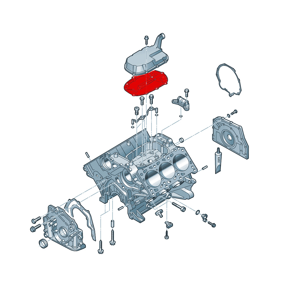 Audi S4 / RS4 B5 Entlüftungsblende / Dichtung Kurbelgehäuse Motorblock - vgl. 078103547F – Bild 3